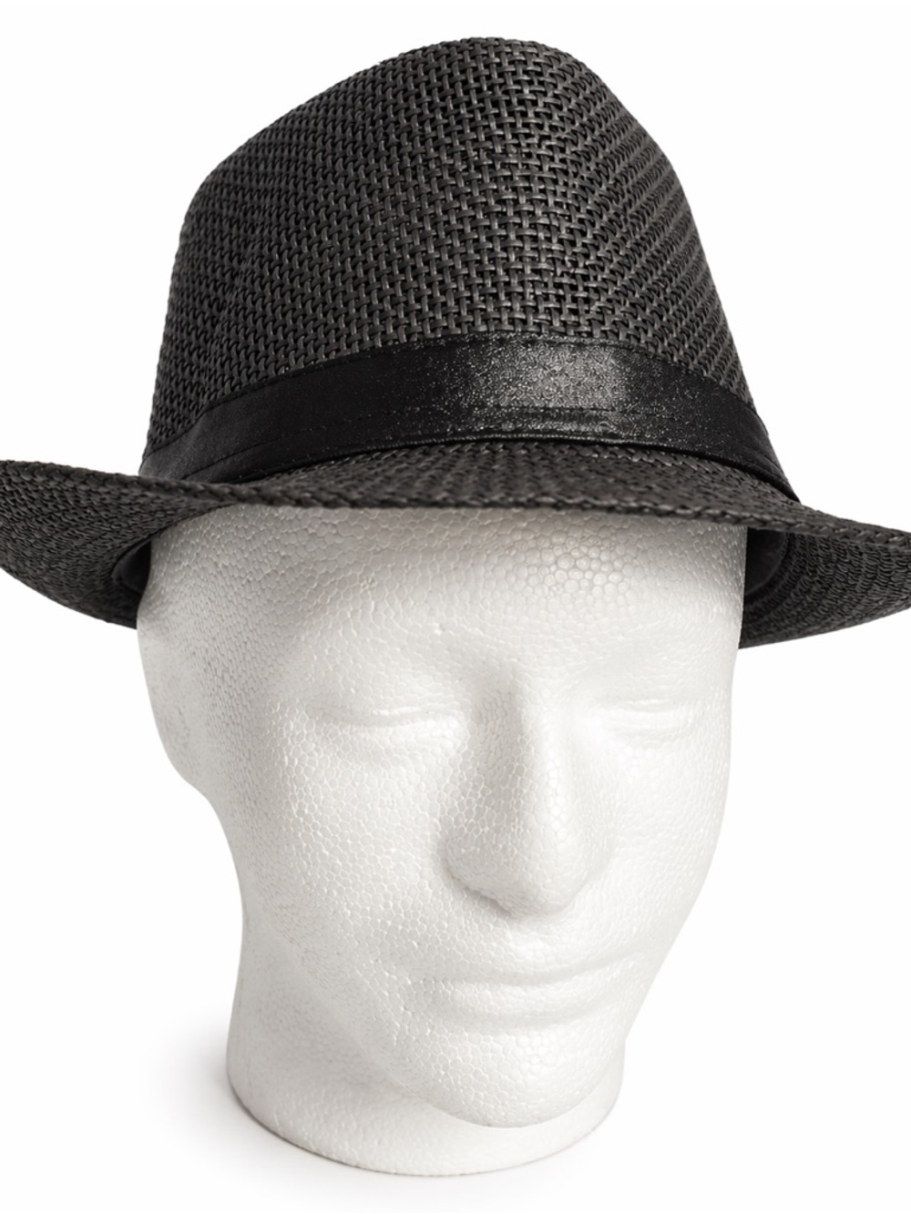 (Unisex) Black Woven Fedora Hat | Lightweight Breathable Classic Style